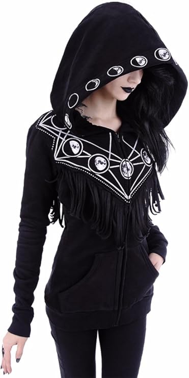 goth lunar hoodie