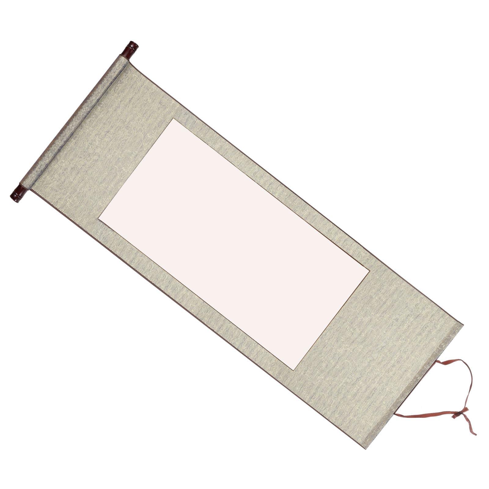 PATIKIL 47x16 Inch Xuan Paper Scroll, Silk Half Raw Ripe Blank Hanging Xuan Paper Chinese Calligraphy Practice Roll for Art Painting Home Decor, Dark Grey