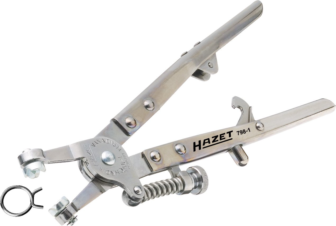 HAZET 798-1 285 mm Hose Clamp Pliers - Chrome-Plated