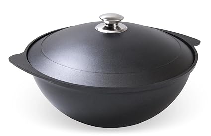 Kazan - Kasan 9 Liter mit Antihaftbeschichtung und Deckel Kochtopf Schwarz WOK