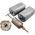Long Axis Small Motor 2Pcs High Torque DIY Modified DC Motor DC 3.7V-4.2V-12V High Speed Long-Life Carbon Brushed Motors