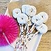 Doughnut Themed Paper Straws - Sleepover Party - Donut Colors Pink Blue Yellow - 100 Pack