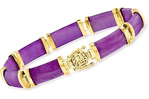 Ross-Simons Good Fortune Jade Bracelet in 18kt Gold Over Sterling