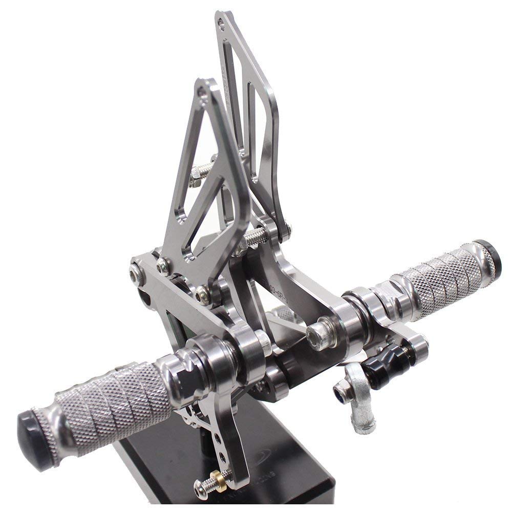 Commandes recul/ées moto r/églable Repose Pieds pour KAWASAKI ZX9R 1999 2000 2001 2002 2003 Gray