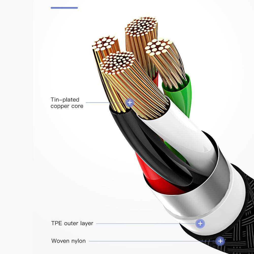 Quick Charging 3in1 USB Cable for Mobile Phone Micro USB Type C Charger Cable for iPhone Samsung 6 Charging Cable Micro Charger (1.2M)