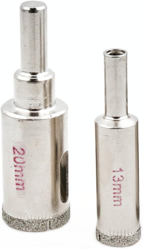 JINGLING Diamond Drill Bits Set 1/2" 3/4" Tile Hole Saw Masonry Tools for Stone Glass Pack of 2Pcs