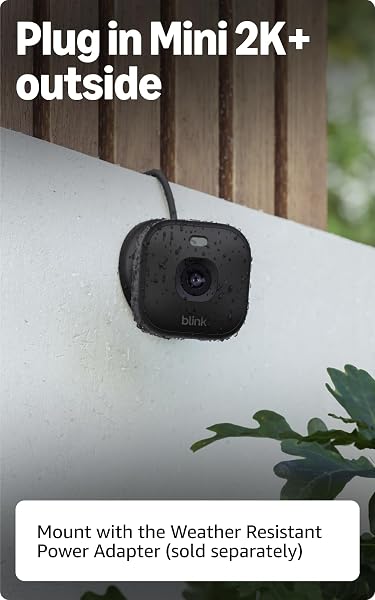 BLINK MINI 2K+ (NEWEST MODEL) – PLUG-IN HOME & PET INDOOR SECURITY CAMERA WITH 2K VIDEO RESOLUTION, NIGHT VISION, ENHANCED AUDIO, MOTION DETECTION – 1 CAMERA (BLACK)