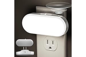DORESshop Led Night Light, Plug into Wall, [2 Pack] with Dusk to Dawn Sensor, 1W 5000K Dimmable Night Light from 0LM to 100LM for Bathroom Hallway Bedroom Kids Room Stairway