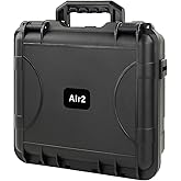 Liyirui Mavic Air 2 Hard Carrying Case for DJI Air 2/2S Drone and Accessories, Waterproof, Shockproof, All-round protection(Case Only, Not Include Drones and Accessories) - Black