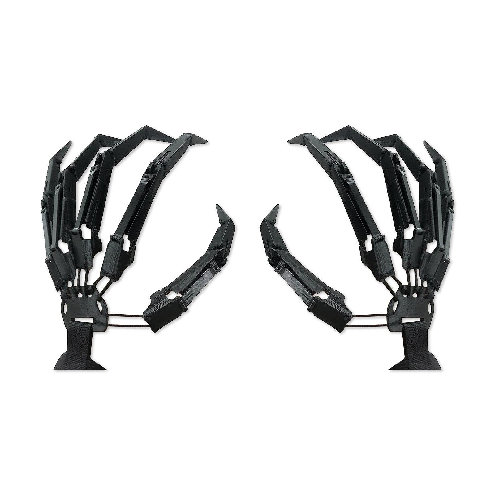 PUNELE Halloween Articulated Fingers,Halloween Finger,Cosplay Skeleton Hand Bone Claw Hand Gloves Fits All Finger Sizes Flexible Joint Skeleton Hands Halloween Party Cosplay Accessories