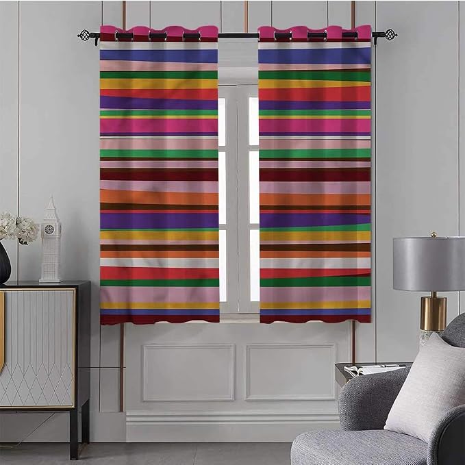 Amazon.com: DayDayFun Curtains for Bedroom Striped,Thermal Insulated