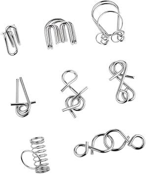 8pcs Juguete Educativo Chino Anillo De Los Anillos De Rompecabezas 9 Vinculada Juguete Clásico Del Regalo Del Cabrito: Amazon.es: Juguetes y juegos