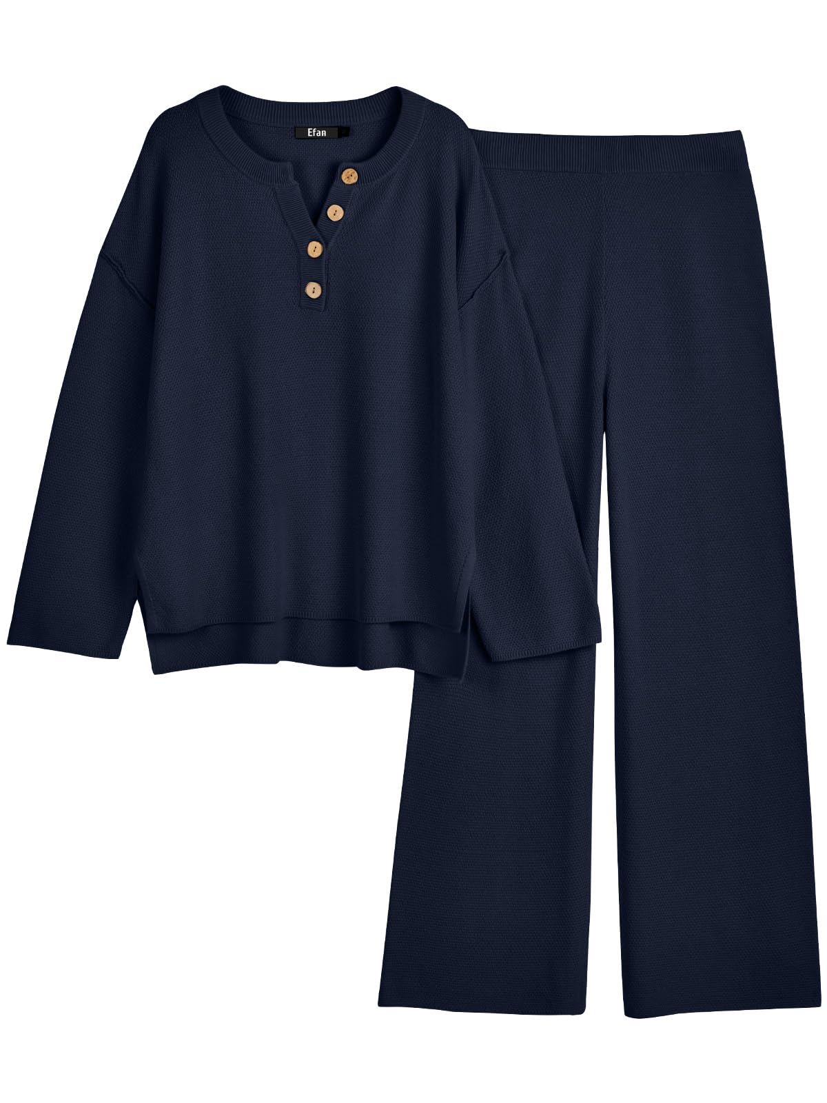 Photo 1 of ** 2 PIECE** LILLUSORY Lounge Sets Womens Two 2 Piece Matching 2025 Fall Fashion Must Have Comfy Airport Outfits Clothes Clothing Trendy Knit Sweater Loungewear Travel Sweatsuit Sweat Suit Sets SIZE LARGE