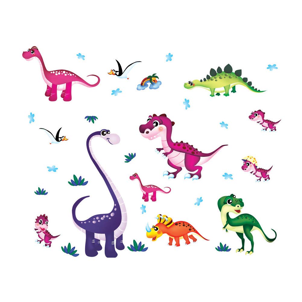 Lichi DIY Many Dinosaur Wall Sticker for Kindgarten Nursery Children Room
