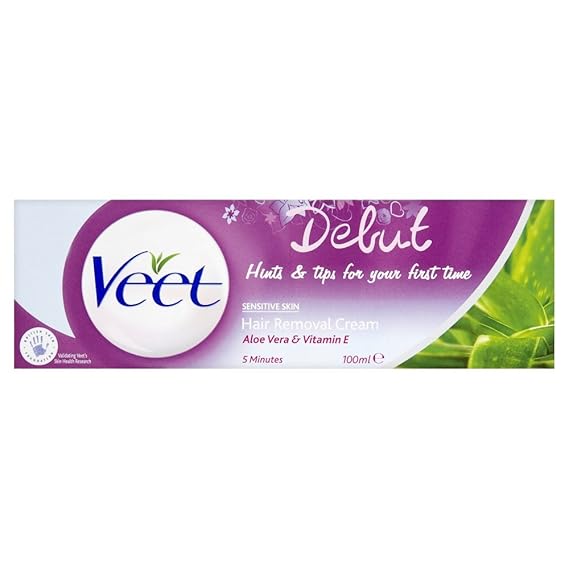 Veet Debut Hair Removal Cream Sensitive Aloe Vera Vitamin E