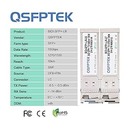 1 Pair 10G SFP+ Bidi Transceivers, 10gbe SFP LC