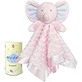 MOVEPAI Pink Elephant Baby Security Blanket Loveys for Babies Girls, 16" Soft Baby Lovey Blanket, Baby Snuggle Stuffed Animals Blankie, Baby Girls Gifts for Infant and Toddler