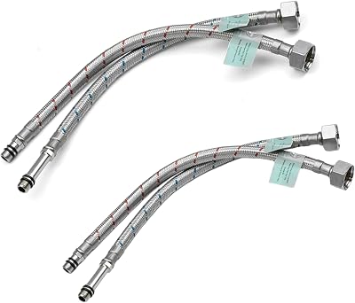 Xcel Home 2 x M10 x 1/2in Flexible Tap Connectors 300mm Pair
