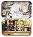 Flever Dollhouse Miniature DIY House Kit Creative Room with Furniture and Cover for Romantic Valentine's Gift(Happy Corner)
