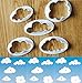 LOKMAN Set of 5 Fluffy Fondant Cloud Cutter, Gum Paste Cutter,Cookie Cake Mold Fondant Cutter, Sugar Craft, Fondant Decorating Tools (Cloud)