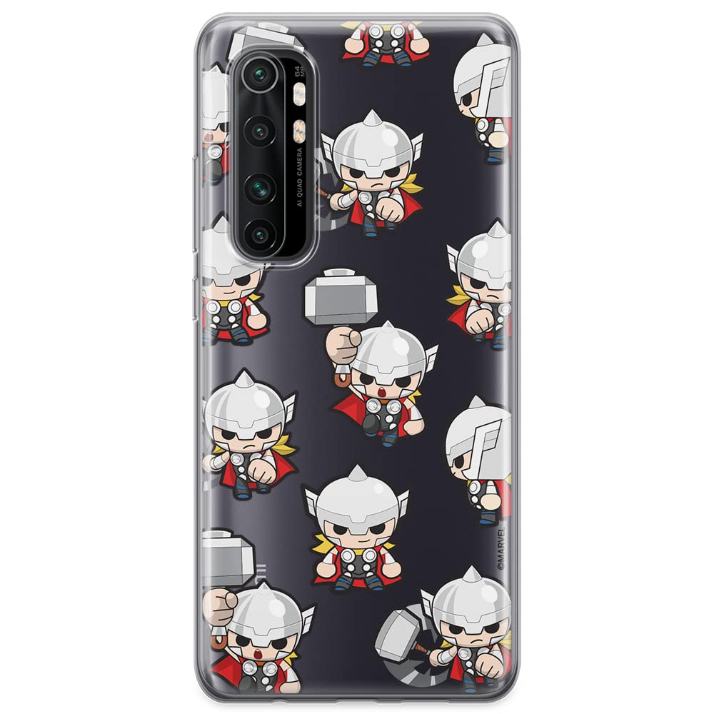 ERT GROUP mobile phone case for Xiaomi MI NOTE 10 Lite original and officially Licensed Marvel pattern Thor 007 optimally adapted to the shape of the mobile phone, partially transparent