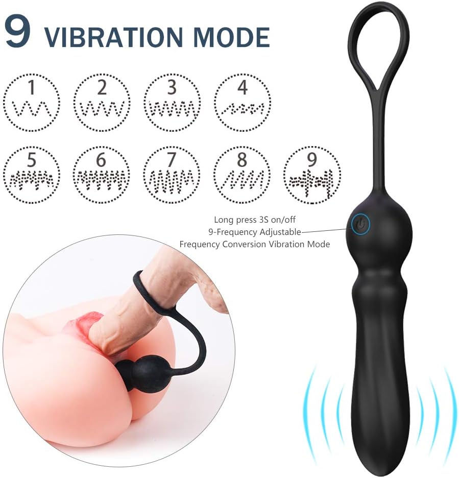 Adults Couples Wireless Pennis Ring Couple Simulation Vibranting Toys with Powerful 7 Patterns Handsfree Waterproof Wand Toys for Men
