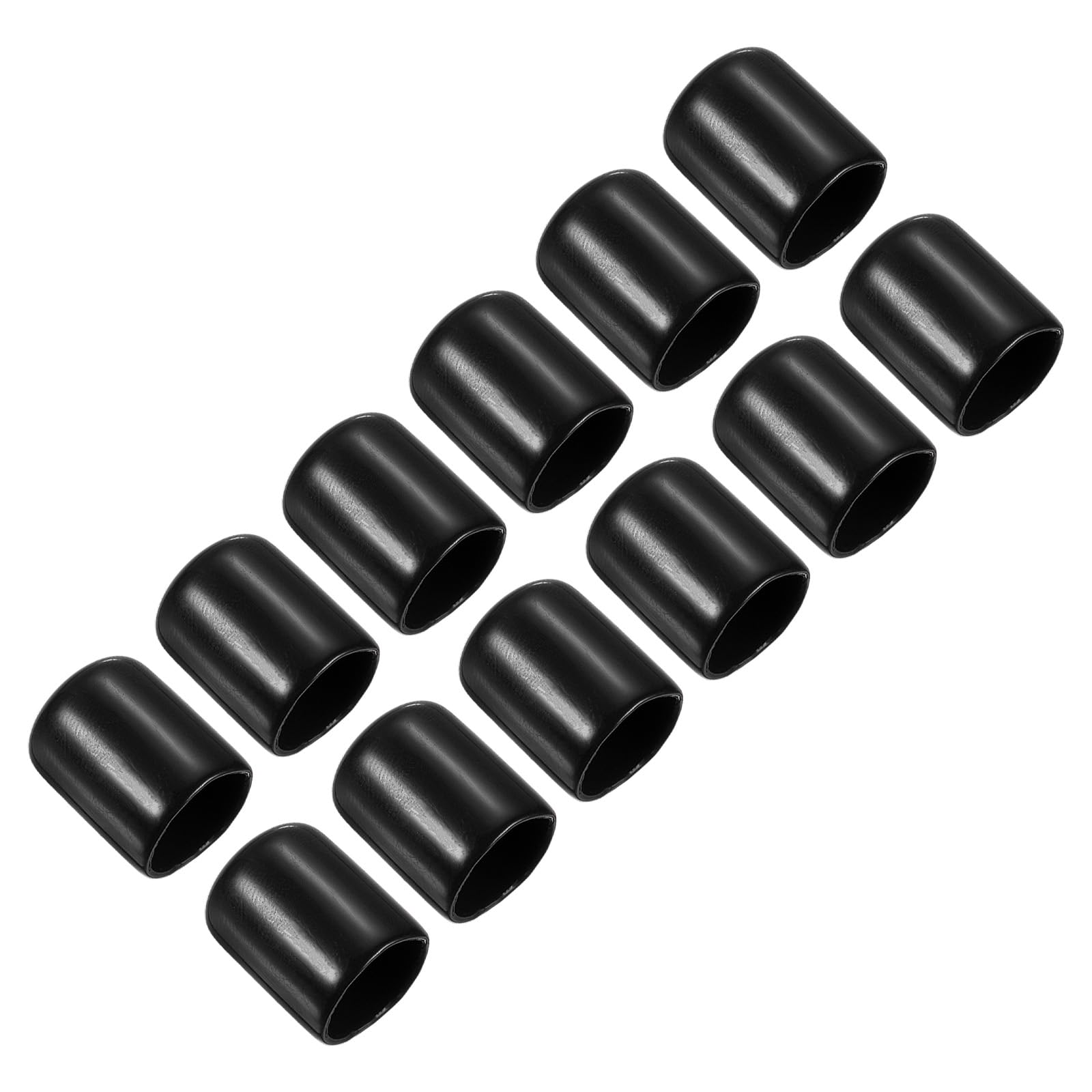 PATIKIL 14mm Pool Tip Cover, 12Pcs Billiard Cue Tip Protector Rubber Pool Cue Tips Head Cover Snooker Accessory for Billiard Club, Black