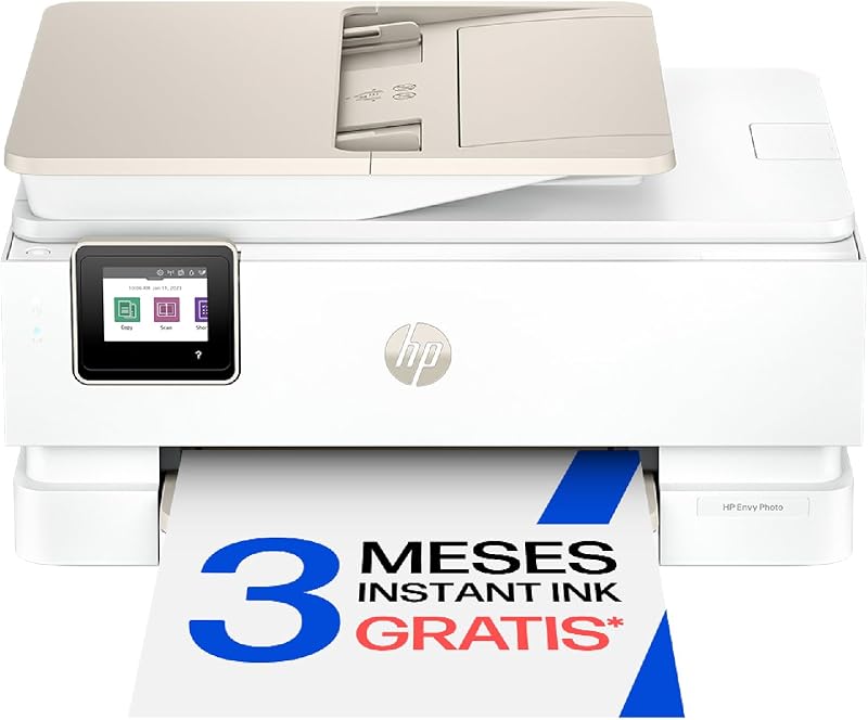Envy Photo 7930, impressora multifunção a jato de tinta a cores A4, Wi-Fi de banda dupla, impressão automática face dupla, ADF de 35 folhas, bandeja fotográfica, 6 meses de tinta instantânea