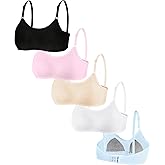 Nubofy Girls Training Bra Teen Bras Everyday Big Kids Padded Bra 8-10 10-12 12-14 14-16