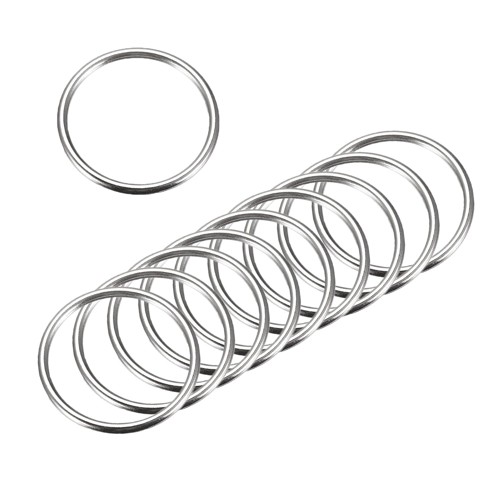 MACHSWON Zinc Alloy O Rings 20mm(0.79") ID 3mm Thick Multi-Purpose Welded O Buckles Heavy Duty Smooth Solid Ring for Bag Straps Belts Pet Leashes and DIY Crafts Silver 20pcs
