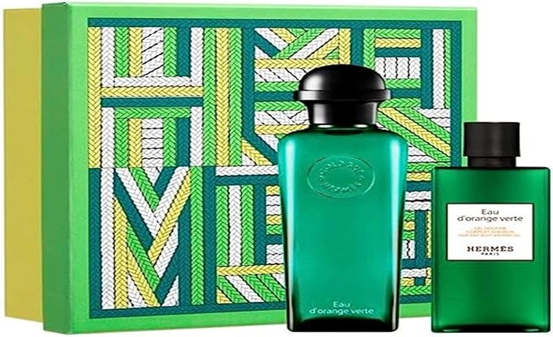Hermes Paris Eau d'Orange Verte Eau de Cologne 100ml Vaporisateur + Bath Gel