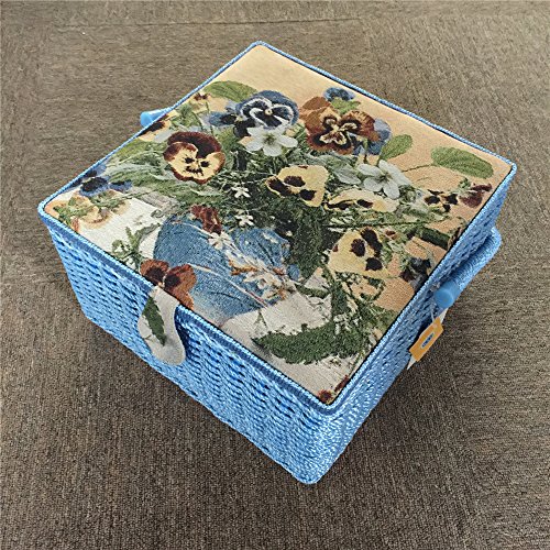 SAXTX 100 Handmade Extra Large Sewing Basket with 107 Pcs Professional