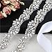 FANGZHIDI Rhinestone Applique for Wedding Dress Bridal Belt Embellishment-Silver