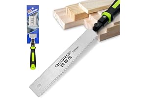 QYQRQF Japanese Hand Saw, 7 Inch Flush Cut Saw Double Edge Sided Pull Saw for Woodworking (Green)