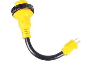 Epicord Dogbone RV Power Adapter 15A Male to 30A Twist Lock (15M30T)