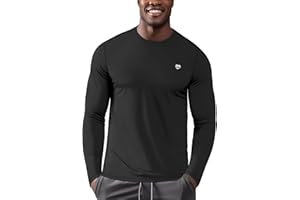 Zengjo Mens Baselayer Shirt Long Sleeve Athletic Running T Shirts Lightweight Undershirt