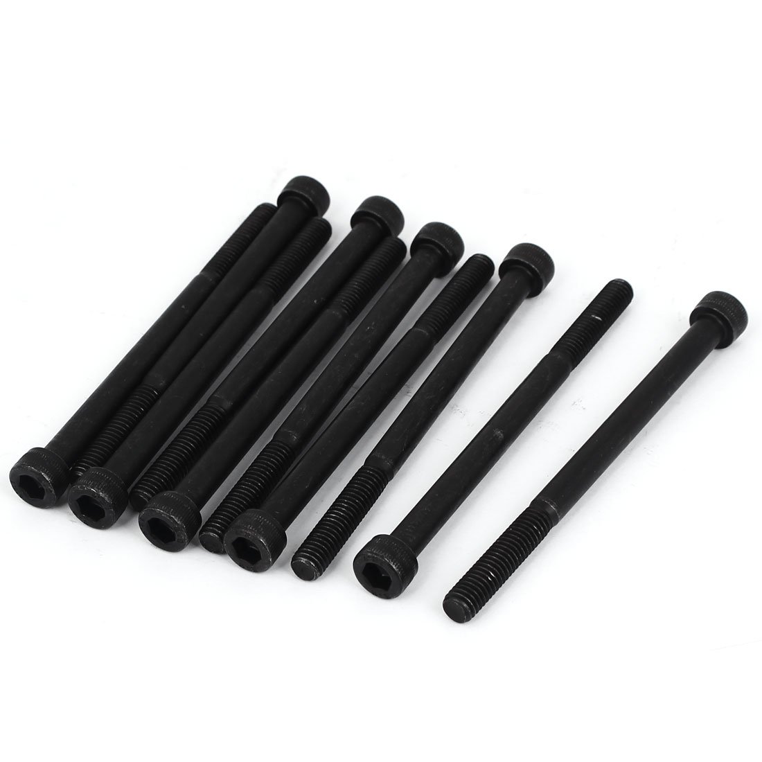 Sourcingmap M6x85mm 12.9 Alloy Steel Hex Socket Screws Partially Threaded Bolt Black 10Pcs — image 1