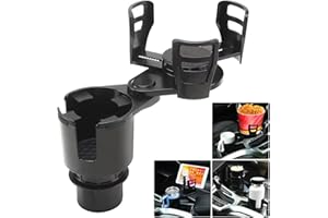Humview Cup Holder Expander for car 2 in 1 Multifunctional Car Cup Holder Extender Adapter with Adjustable Base Compatible with Hydro Flask, Yeti, Nalgene, 32/40 oz Large Bottles Drinks Mugs