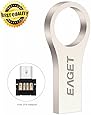 EAGET U66 32GB High Speed Data Traveler Flash Drive, Full Metal USB 3.0 Waterproof & Shockproof Flash Chips, Memory Stick with Unibody Key Ring Design (32GB)