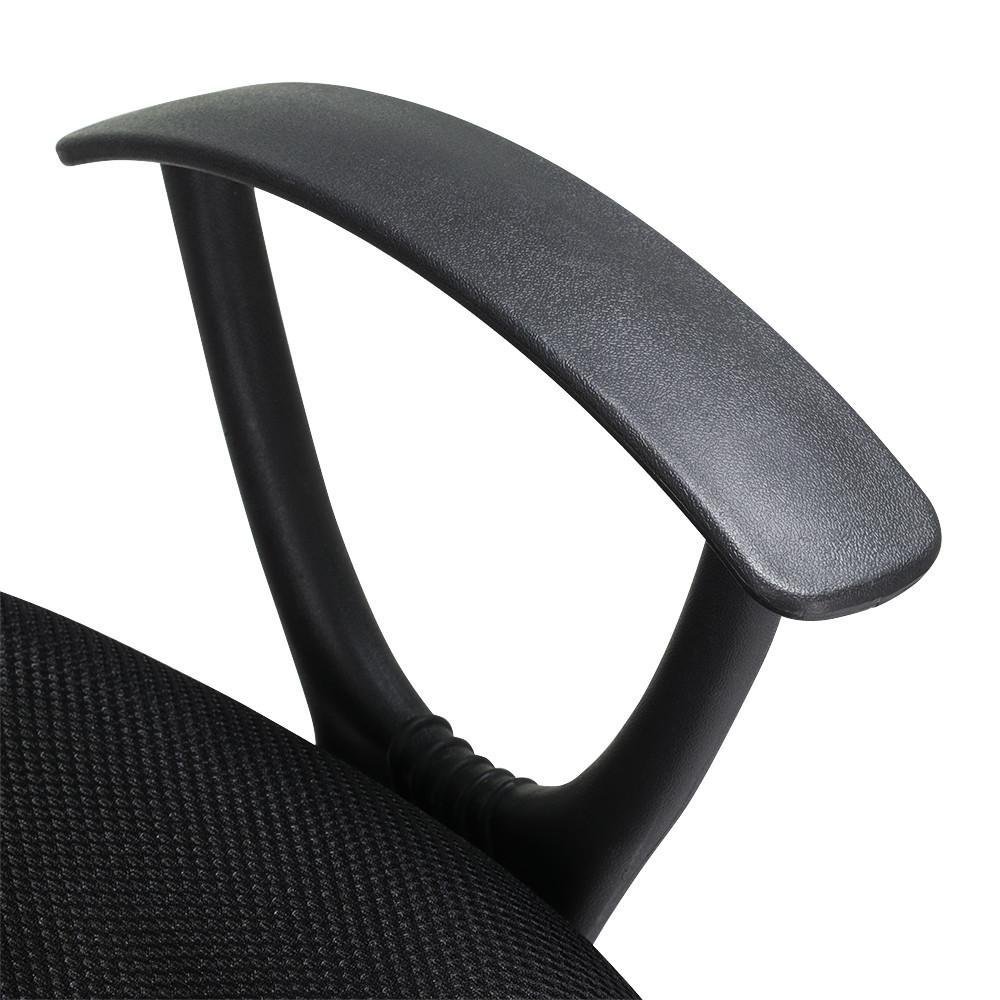 Topeakmart Adjustable Swivel Computer Desk Office Chair with Arms Seating Back Rest Fabric Mesh (Black)