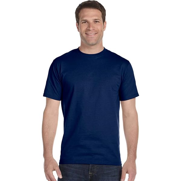 Gildan DryBlend T-Shirt Unisex – Kurzarm, Marineblau, Größe L (107-112 Cm Brustumfang) – 50% Baumwolle, 50% Polyester