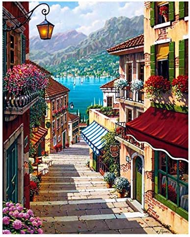VVNASD 1000 Piece Puzzles For Kids Europe City Pictures Diy Arts Style Home Decor Artwork Wooden Toys Fun Games Educational Explore Creativity And Problem Solving