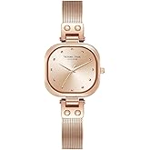 VICTORIA HYDE Dainty Women's Watch, Rectangle Watches for Women, Elegant Women's Wrist Watch, Ladies Watch with Stainless Steel Bracelet or Leather Band