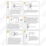 FixRello PVC Window Handles for uPVC Windows White with Button view 5