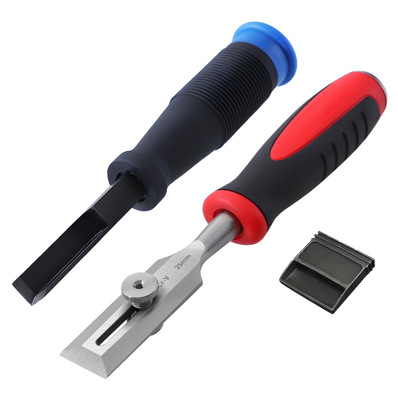 Wood Chisel Set, Adjustable Handheld Limiter Chisel Right Angle Corner Chisel Wood Carving Square Corner Chise for Cutting Square Mortise, Slotting Cutting (Right Angle Chisel)