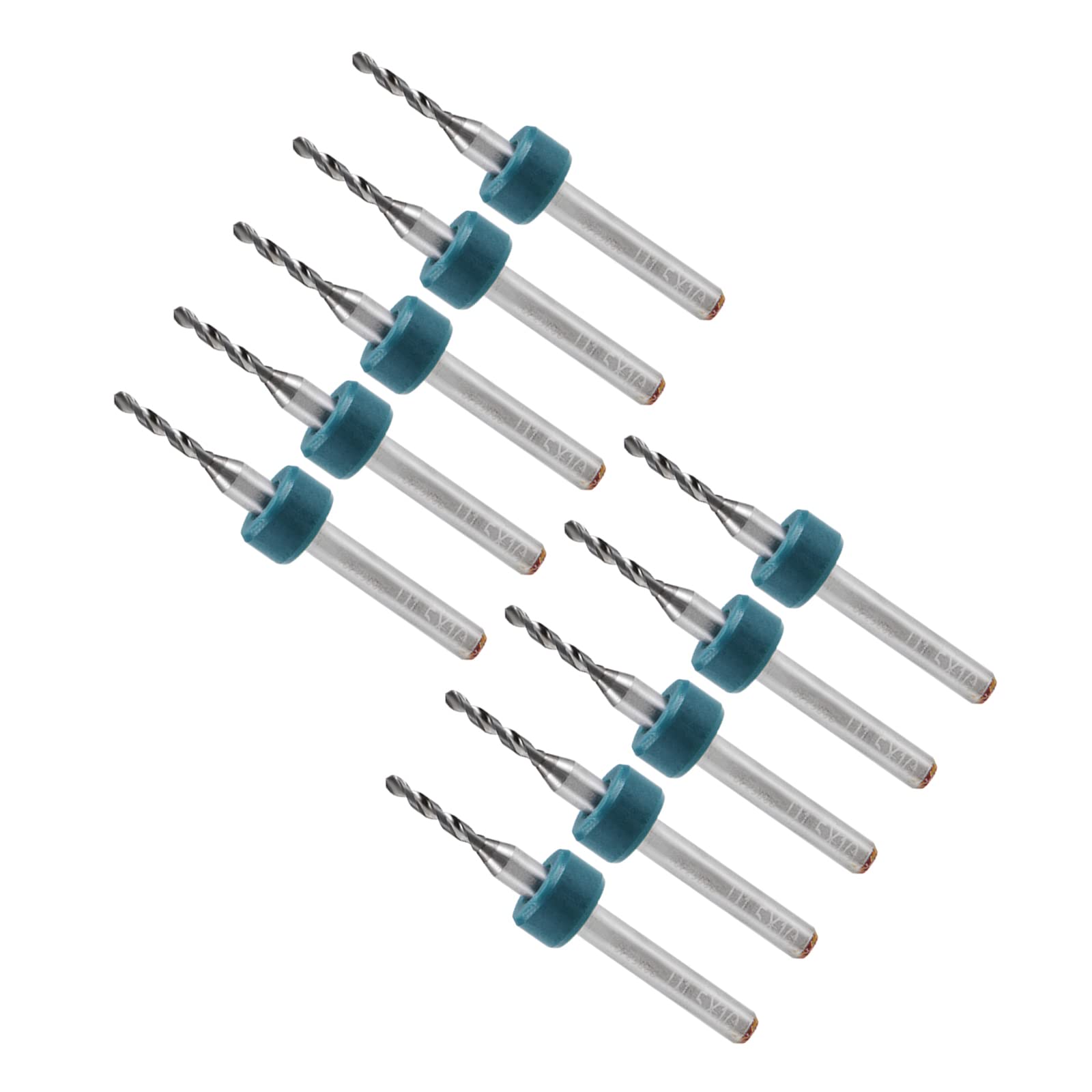 CoCud Micro PCB Drill Bits, 1/8" Shank 1.5mm Cutting Edge, Tungsten Carbide Print Circuit Board Drill Bit - (Applications: for CNC Drilling Engraving Machine), 10-Pieces