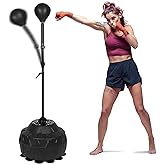 Reflex Speed Bag Thick Base Punching Bag Free Standing Boxing Bag with Adjustable Height & Reinforced Spring Strong Durable Relief Stress Ball for Boxer Fitness Person