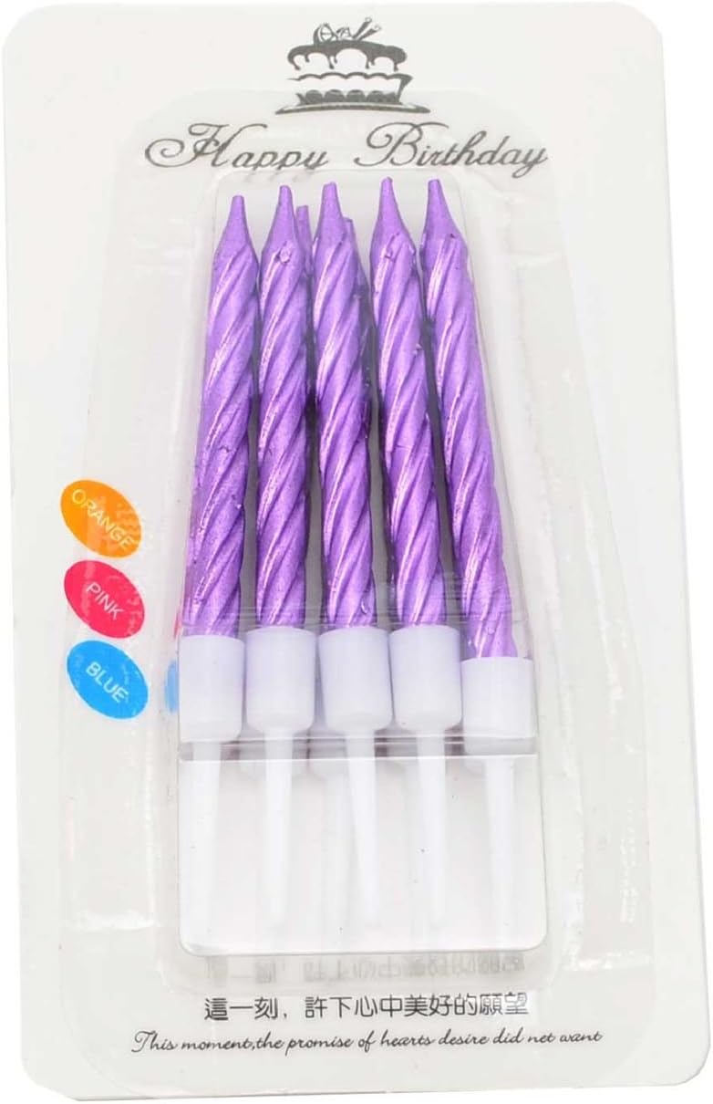 Gifts 4 All Occasions Limited 10pcs Spiral Candles for Birthday