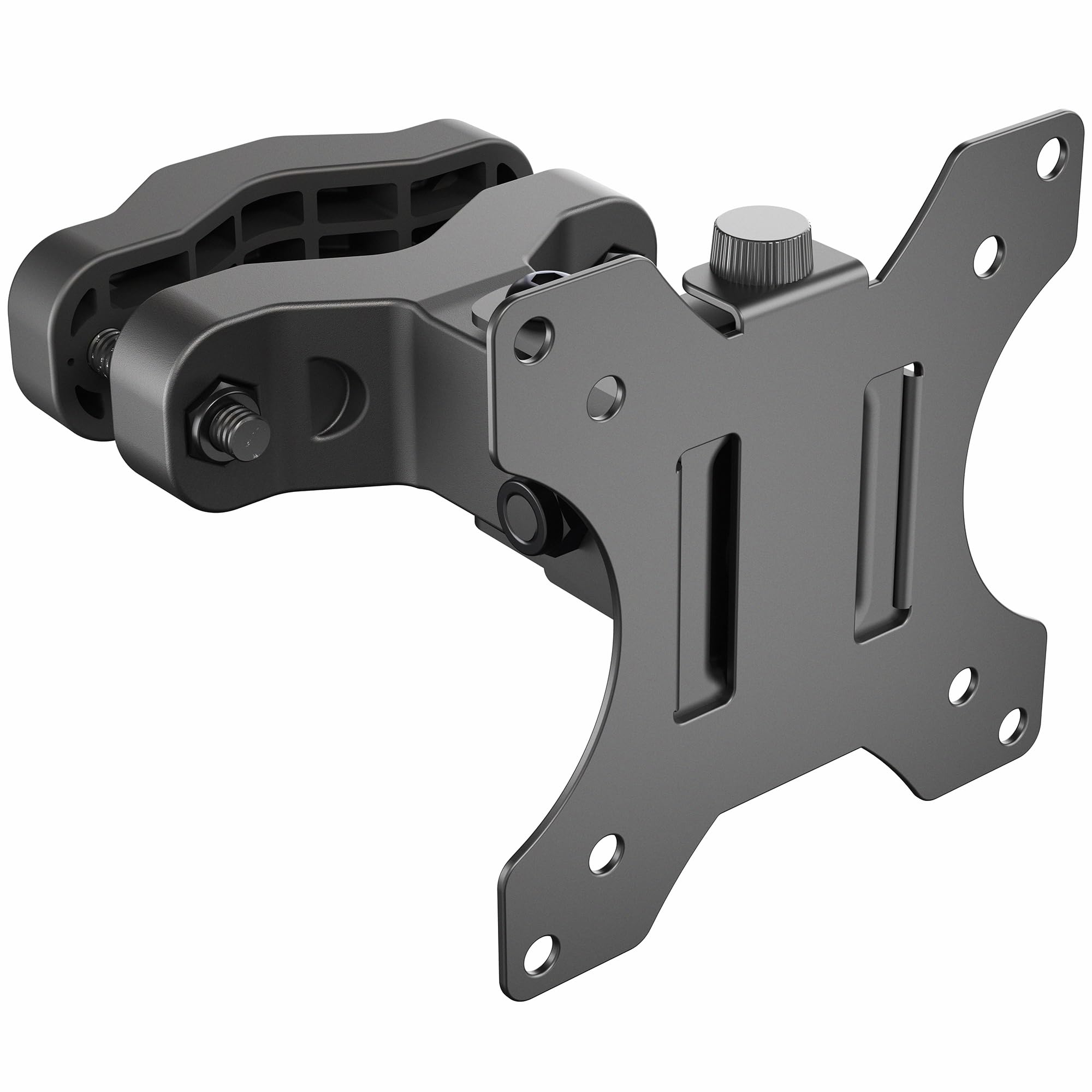 VIVO Steel Universal Bracket Pole Mount with Removable 75mm and 100mm VESA Plate, Fits up to 30 inch Screens, Black, MOUNT-POLE01