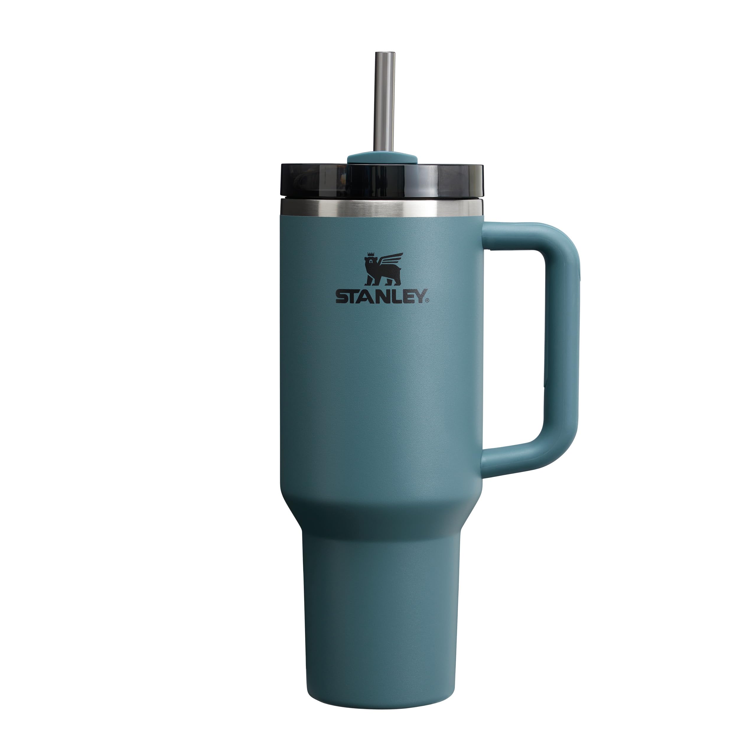 STANLEY 1913 Quencher H2.0 Flowstate Tumbler 1.2L – Cold for 11 Hours – Iced for 48 Hours – Metal Water Bottle with Straw, Handle and Lid – Dishwasher Safe – Travel Mug for Cold Drinks – Blue Spruce